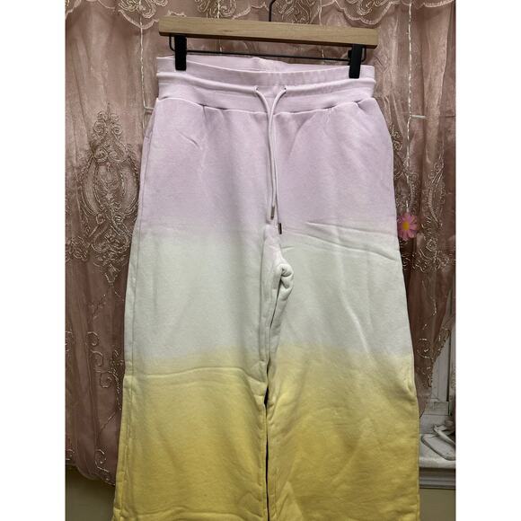 Sandro Paris‎ Tie Dye Ombré Pastel Sweatpants Size Medium FR 38 Wide Leg - Picture 10 of 15